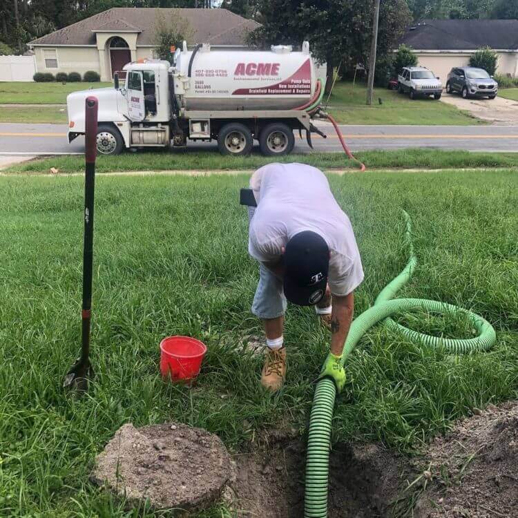 Septic tank pump smell