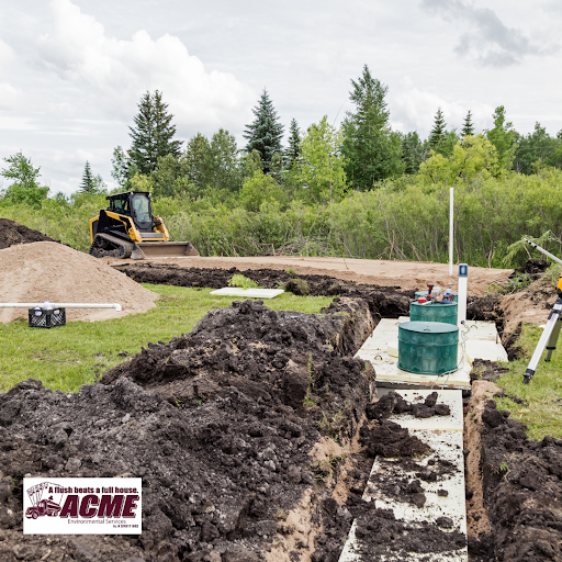 Flooded septic tank