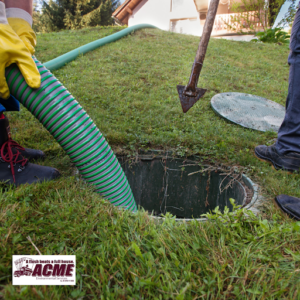 Flooded septic tank